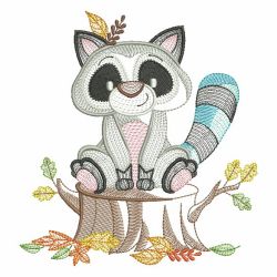Adorable Fall Animals 2 07(Md) machine embroidery designs