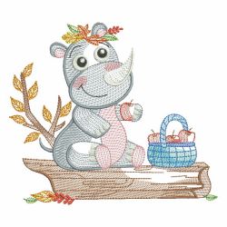 Adorable Fall Animals 2 09(Lg) machine embroidery designs