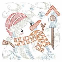 Happy Snowman 09(Lg) machine embroidery designs