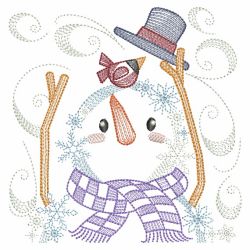 Happy Snowman 10(Md) machine embroidery designs
