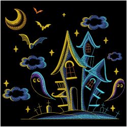 Spooky Evening 09(Sm) machine embroidery designs