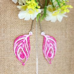 FSL Variegated Feather Earrings 03 machine embroidery designs