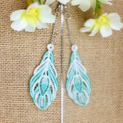 FSL Variegated Feather Earrings 06 machine embroidery designs