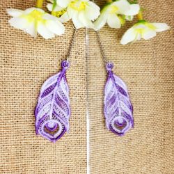 FSL Variegated Feather Earrings 08 machine embroidery designs