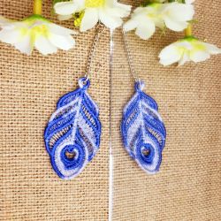 FSL Variegated Feather Earrings 09 machine embroidery designs