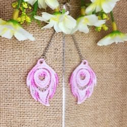 FSL Variegated Feather Earrings 10 machine embroidery designs