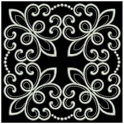 White Work Quilt Block 2 11(Lg) machine embroidery designs