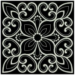 White Work Quilt Block 2 12(Lg) machine embroidery designs