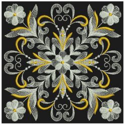 Shimmering Flourishes Quilt Block(Md) machine embroidery designs