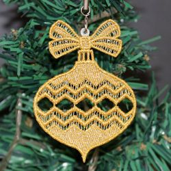 FSL Golden Christmas Ornaments 10 machine embroidery designs
