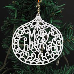 FSL Christmas Word Ornaments machine embroidery designs