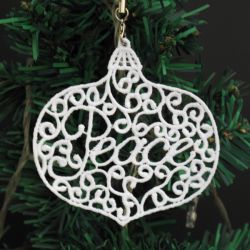 FSL Christmas Word Ornaments 10 machine embroidery designs