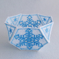 3D FSL Hexagon Snowflake Bowl 2 machine embroidery designs