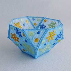 3D FSL Hexagon Snowflake Bowl 4 machine embroidery designs