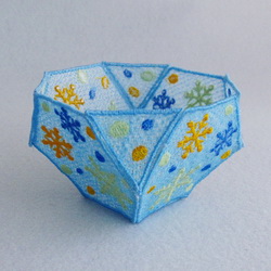 3D FSL Hexagon Snowflake Bowl 4 machine embroidery designs