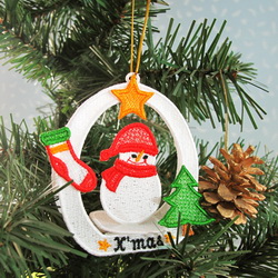 3D FSL Christmas Ornament 1 machine embroidery designs