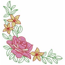 Heirloom Flower Corner 02(Md) machine embroidery designs
