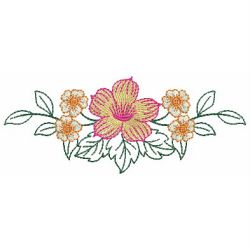 Heirloom Flower Border(Lg) machine embroidery designs