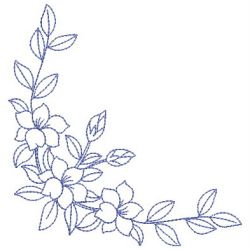 Redwork Flower Corner 04(Sm) machine embroidery designs