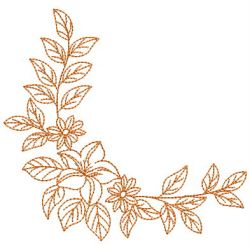 Redwork Flower Corner 05(Md) machine embroidery designs