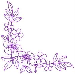 Redwork Flower Corner 06(Sm) machine embroidery designs