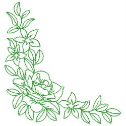 Redwork Flower Corner 10(Md) machine embroidery designs