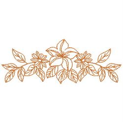 Redwork Flower Border 05(Lg)