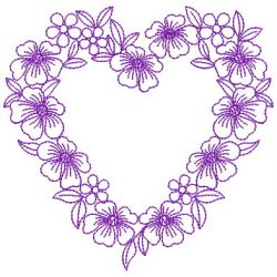 Redwork Flower Center 06(Md) machine embroidery designs