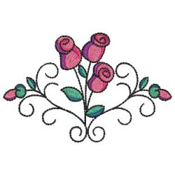 Sweet Roses 07 machine embroidery designs