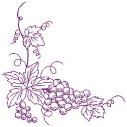 Redwork Fruits Corner 02(Lg) machine embroidery designs