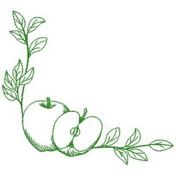 Redwork Fruits Corner 05(Sm) machine embroidery designs