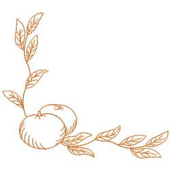 Redwork Fruits Corner 10(Sm) machine embroidery designs