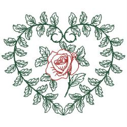 Heirloom Rose Center 02(Lg) machine embroidery designs