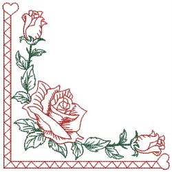 Heirloom Rose Corner 01(Sm) machine embroidery designs