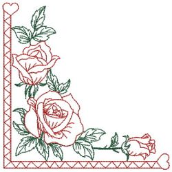 Heirloom Rose Corner 03(Md) machine embroidery designs