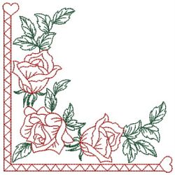 Heirloom Rose Corner 04(Md) machine embroidery designs
