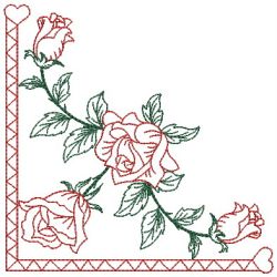 Heirloom Rose Corner 06(Sm) machine embroidery designs