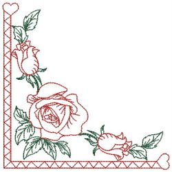 Heirloom Rose Corner 08(Lg) machine embroidery designs