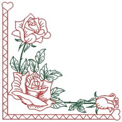 Heirloom Rose Corner 10(Sm) machine embroidery designs