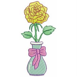 Vintage Rose Vases(Lg) machine embroidery designs