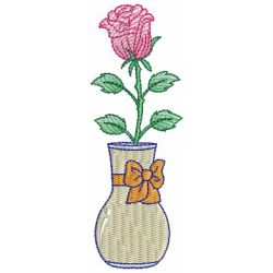 Vintage Rose Vases 02(Sm) machine embroidery designs