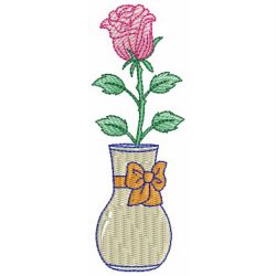Vintage Rose Vases 02(Lg) machine embroidery designs