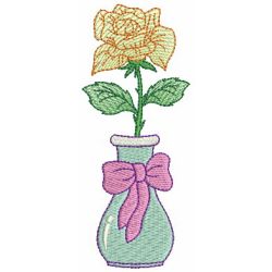 Vintage Rose Vases 04(Md) machine embroidery designs