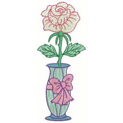 Vintage Rose Vases 06(Md) machine embroidery designs