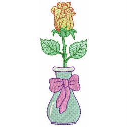 Vintage Rose Vases 07(Md) machine embroidery designs