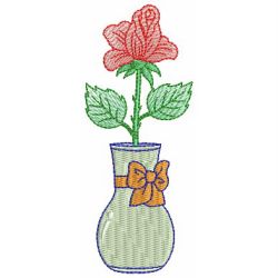 Vintage Rose Vases 08(Lg) machine embroidery designs