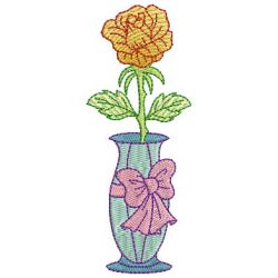 Vintage Rose Vases 09(Lg) machine embroidery designs
