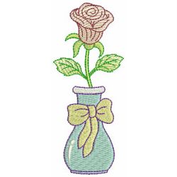 Vintage Rose Vases 10(Lg) machine embroidery designs