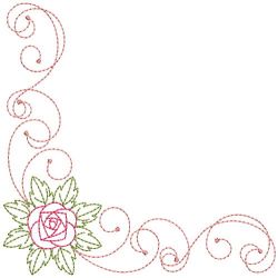 Fabulous Rose Corners 02(Md) machine embroidery designs
