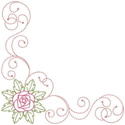 Fabulous Rose Corners 04(Md) machine embroidery designs